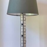 Industrial lamp polished metal and fabric kaki vintage