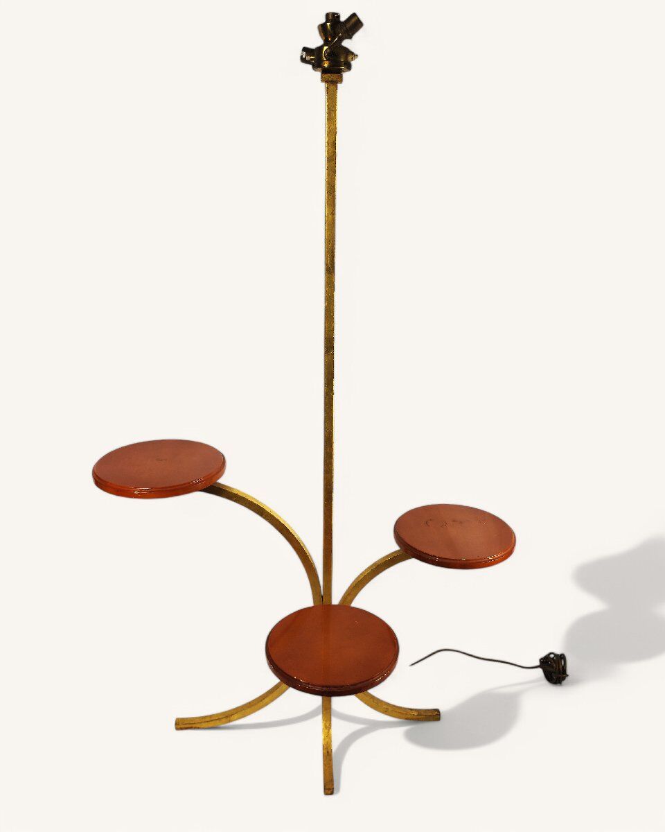 Lacquered Shelf Floor Lamp by Robert Thibier