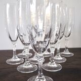Set of 9 champagne flutes