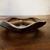 Smoked glass ashtray