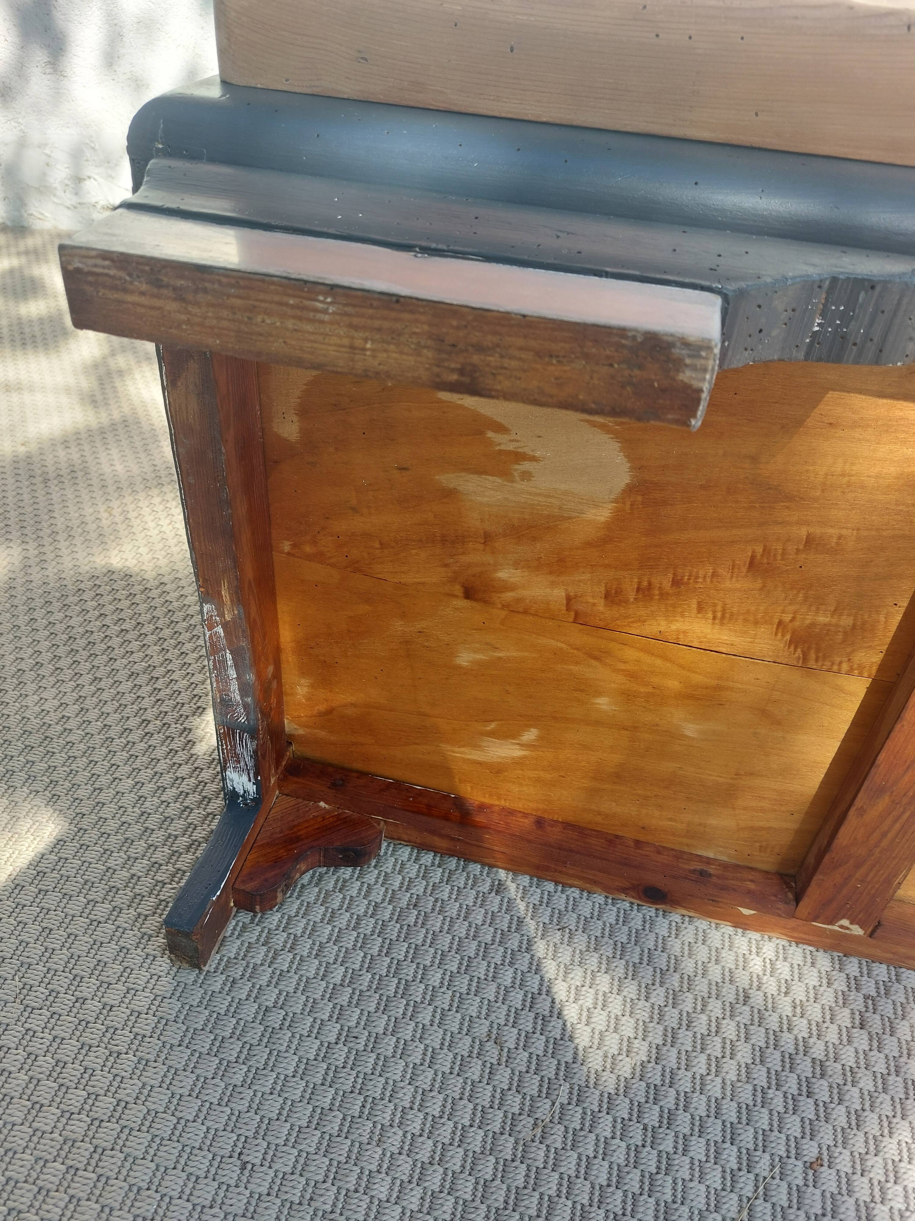 buffet Mado bois poncé et gris anthracite