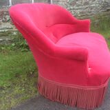 Napoleon III red velvet bench