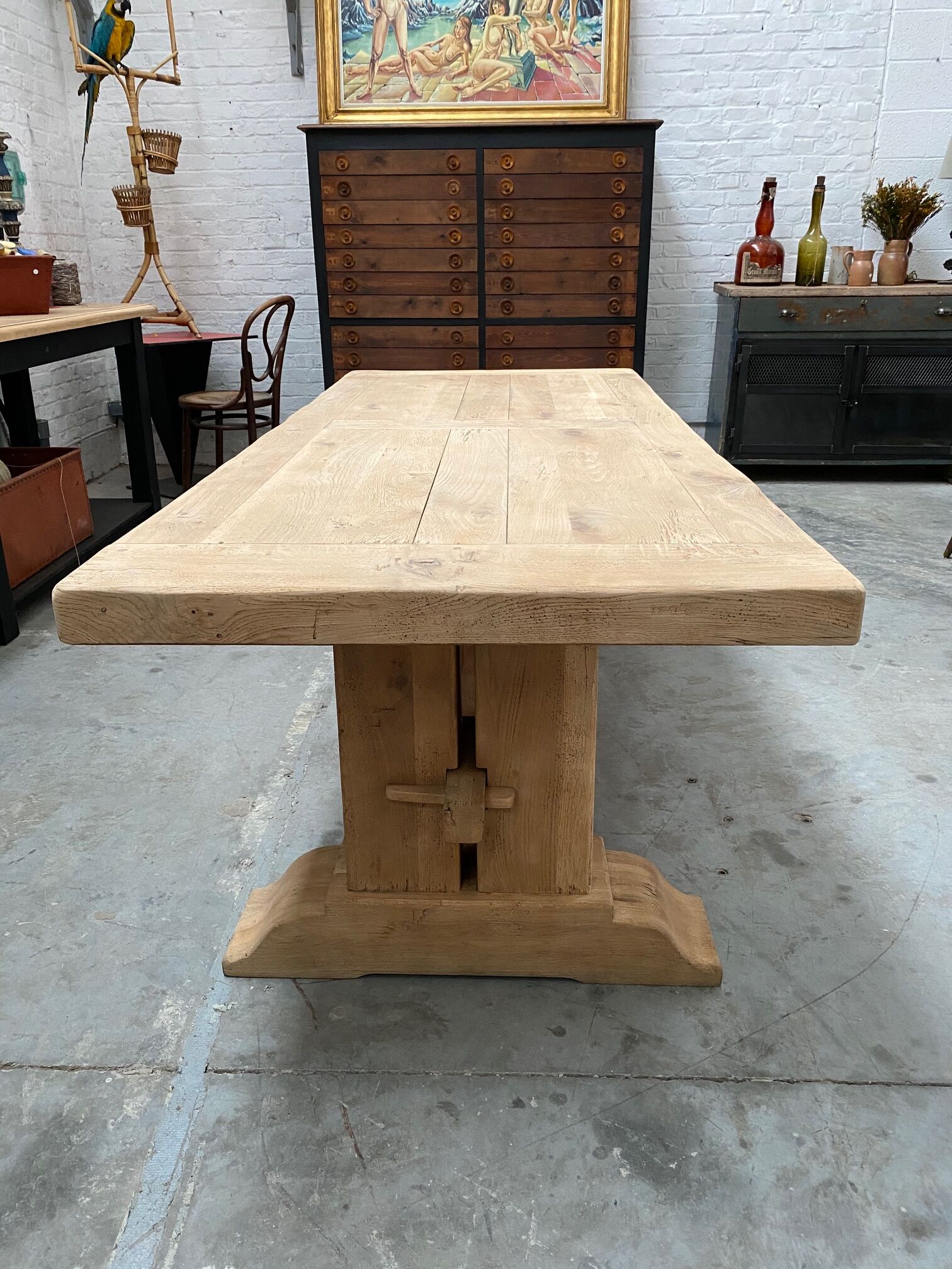 Solid oak farm table