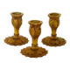Trio de bougeoirs en bronze