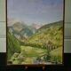 Old framed oil on canvas, Brunissard Valley - Queyras - Hautes Alpes