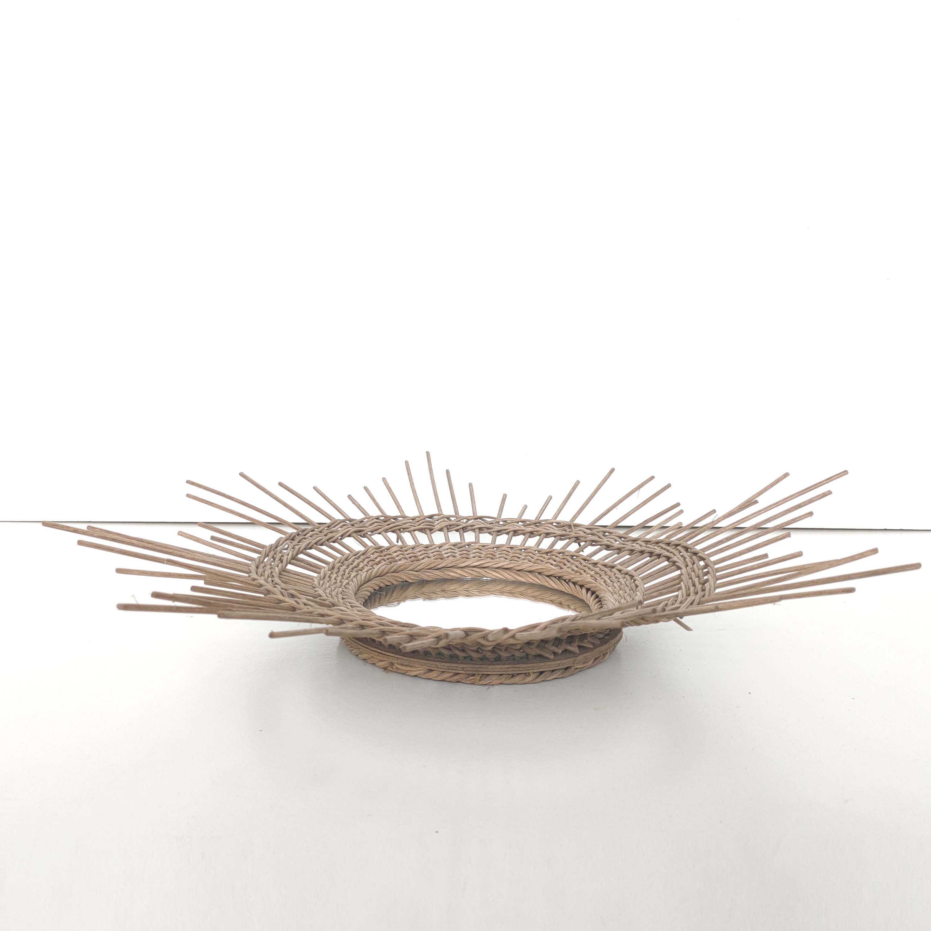 Rattan sun mirror 44cm