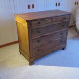 Rare pretty old chest of drawers with 4 drawers - Louis Philippe style in Walnut