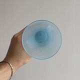 Blue opaline glass vase