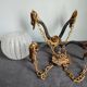 Lustre ancien en bronze avec son globe