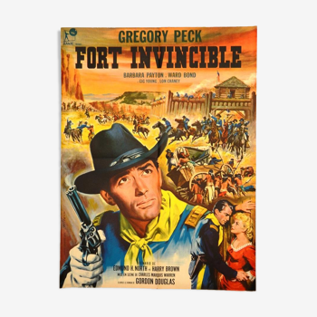 Affiche originale cinéma "Fort invincible" de 1951 Gregory Peck, B.Payton...