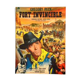 Affiche originale cinéma "Fort invincible" de 1951 Gregory Peck, B.Payton...