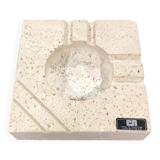 Cendrier en travertin Cerri Nestore Italy 1980