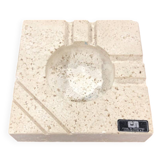 Cerri Nestore Italy 1980 Travertine Ashtray