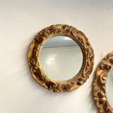 Mini wooden mirror, 17 cm