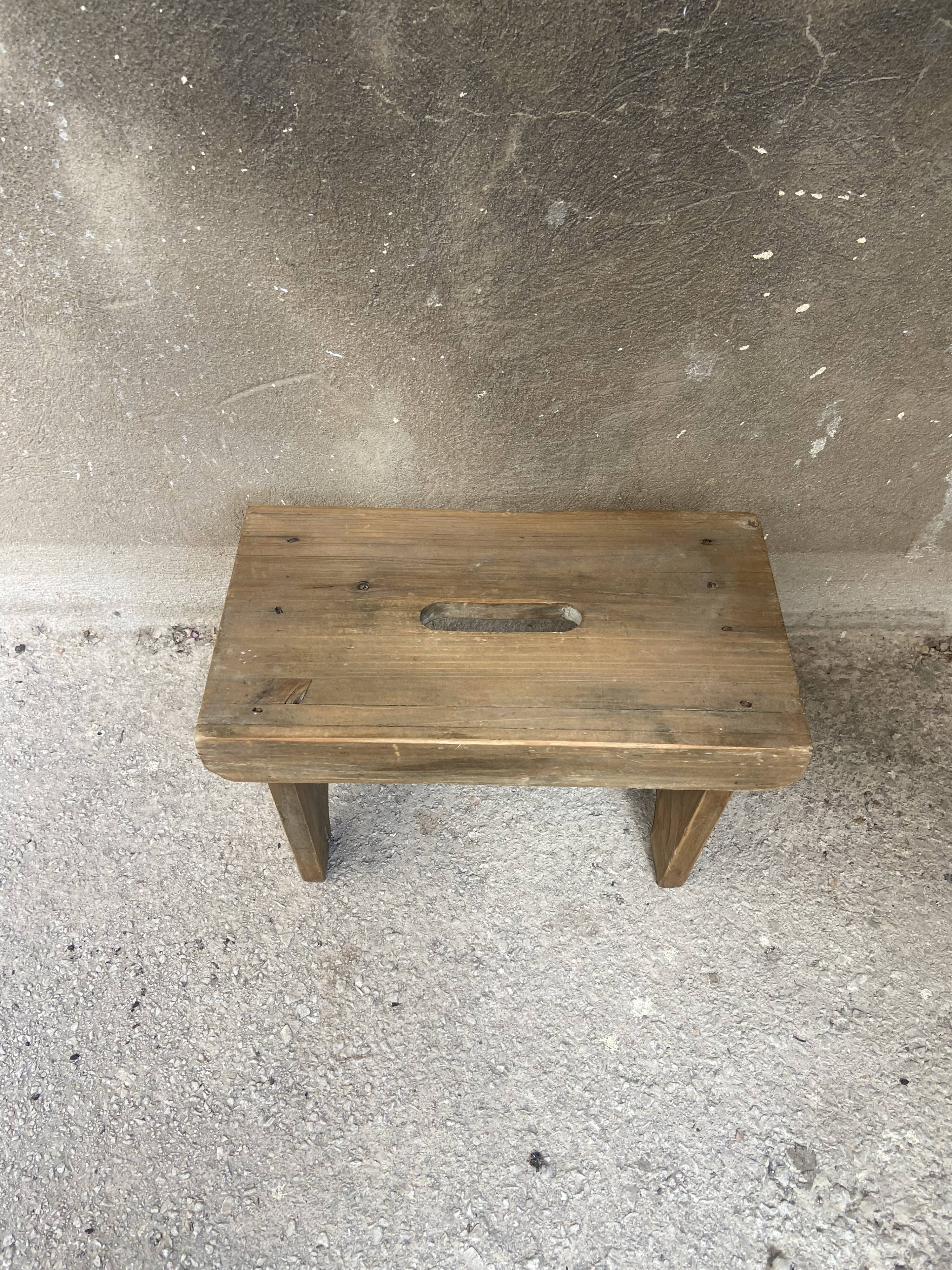 Rustic wooden bench