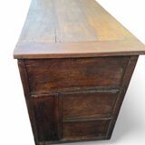 Large antique 1900 shop counter in solid oak
