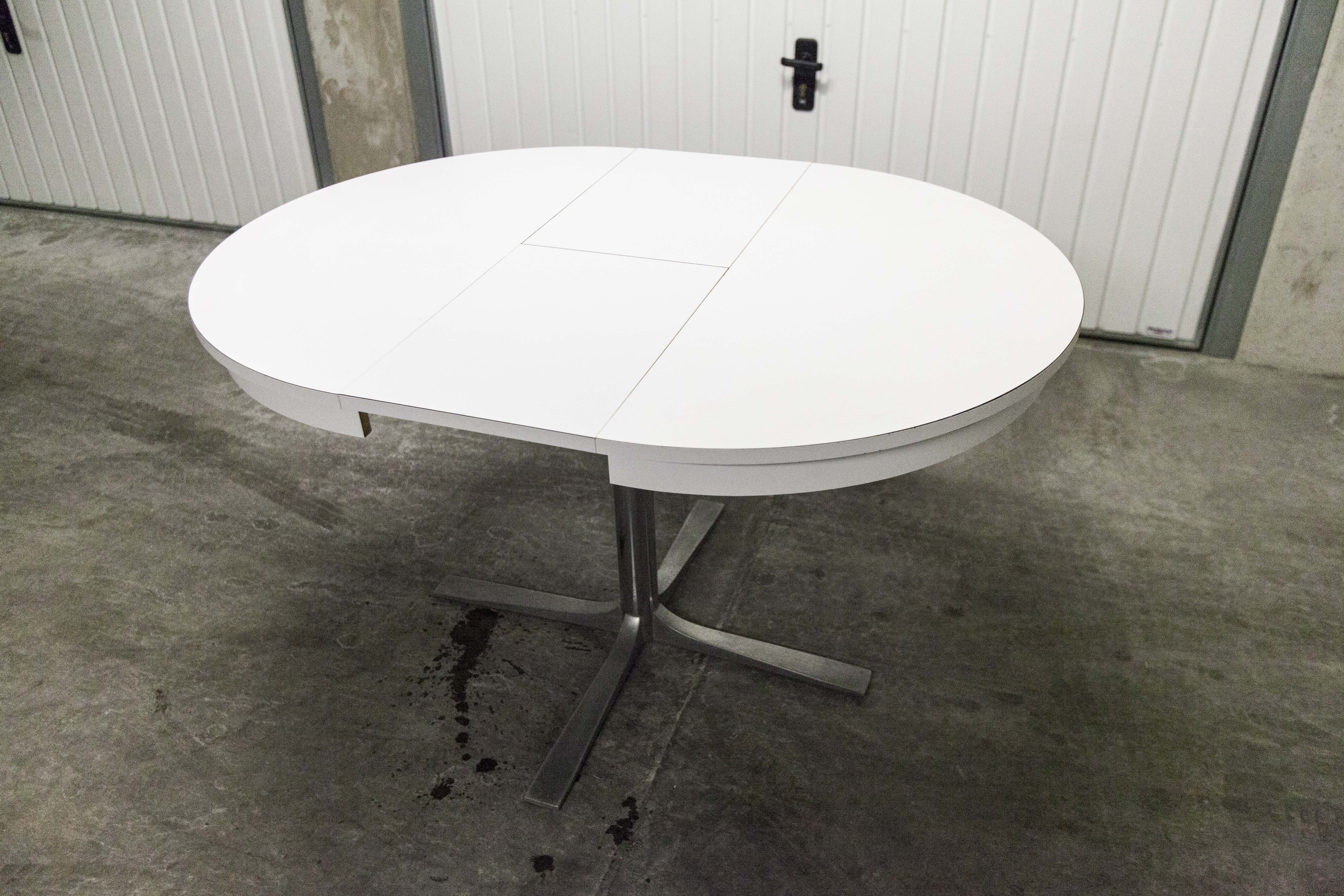 Round table convertible formica 70's central feet