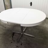 Round table convertible formica 70's central feet