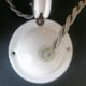Old white ceramic pendant lamp