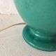 Pied de lampe céramique turquoise, circa 1980