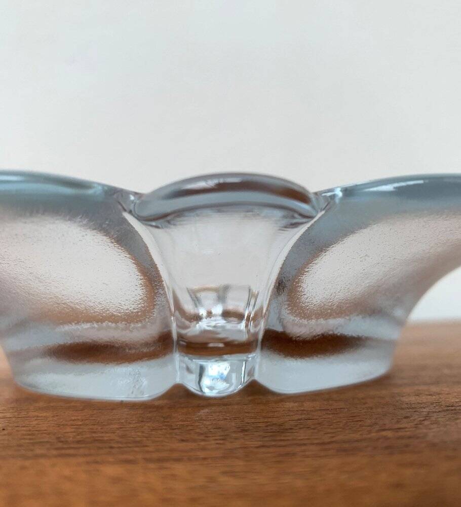Vintage Danish glass bowl by Holmegaard, 1970s.