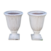 White pots