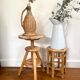 Watchmaker's stool in patinated antique wood