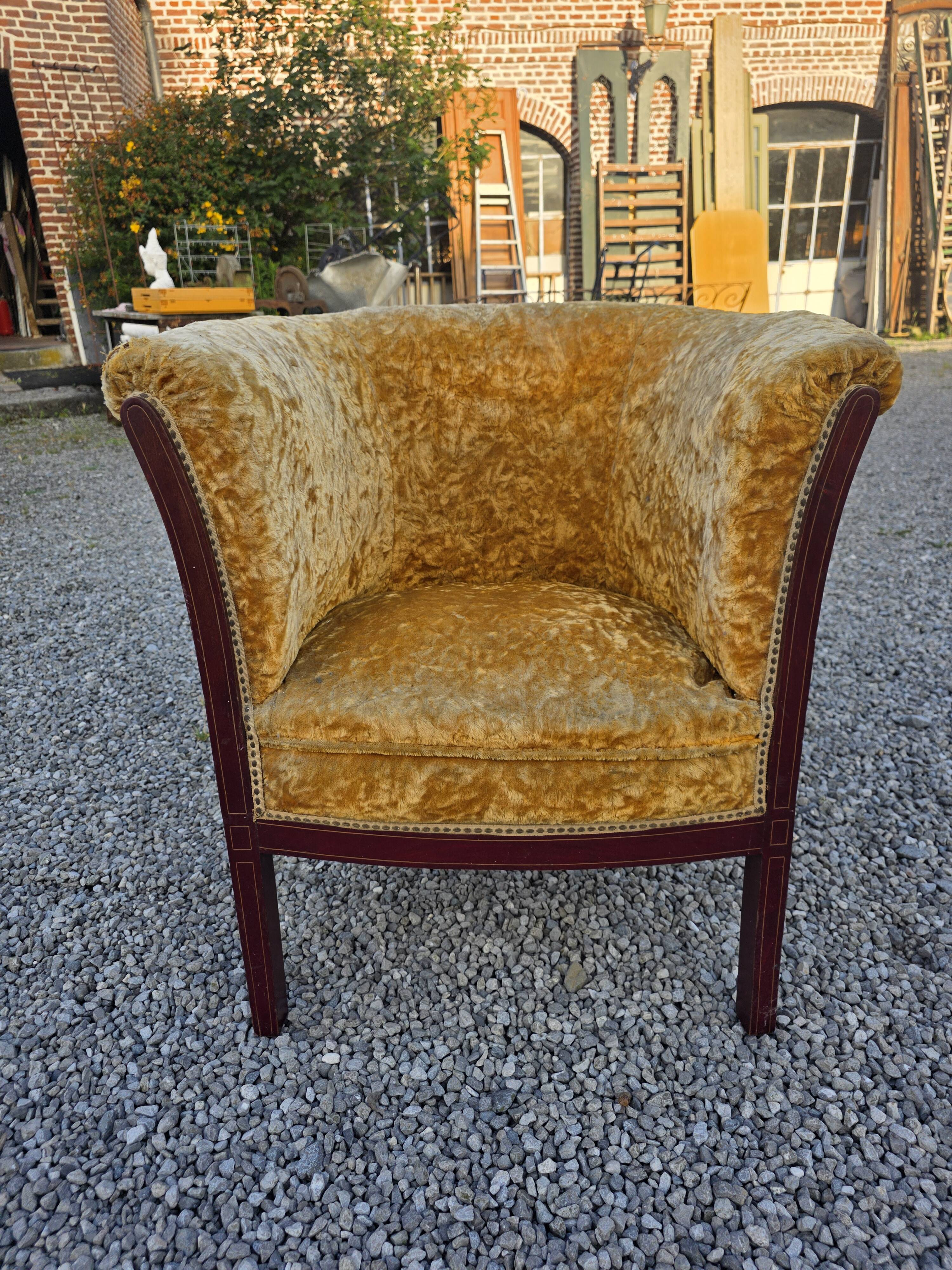 Fauteuil club art déco années 1930
