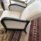 Pair of art deco armchairs with system