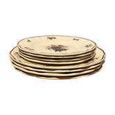 Lot de 4 assiettes plates et 4 assiettes à dessert Sarreguemines, service Agreste