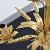 3-branched vintage golden wheat chandelier