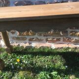Rustic oak and pine console