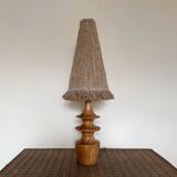 Turned wood lamp from the 70s