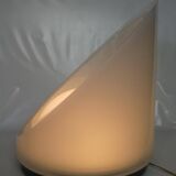 Large vintage white glass lamp model LT300 by Carlo Nason for Mazzega.
