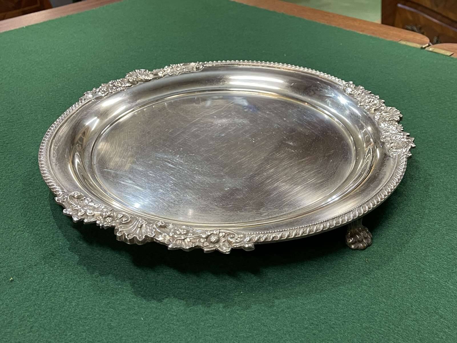 1930s English Silver Plated Tray