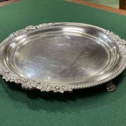 1930s English Silver Plated Tray