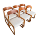 Set of 6 vintage Baumann sled chairs