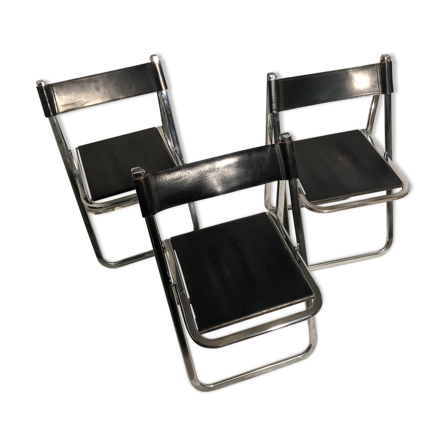 3-chair arrben Italy vintage set