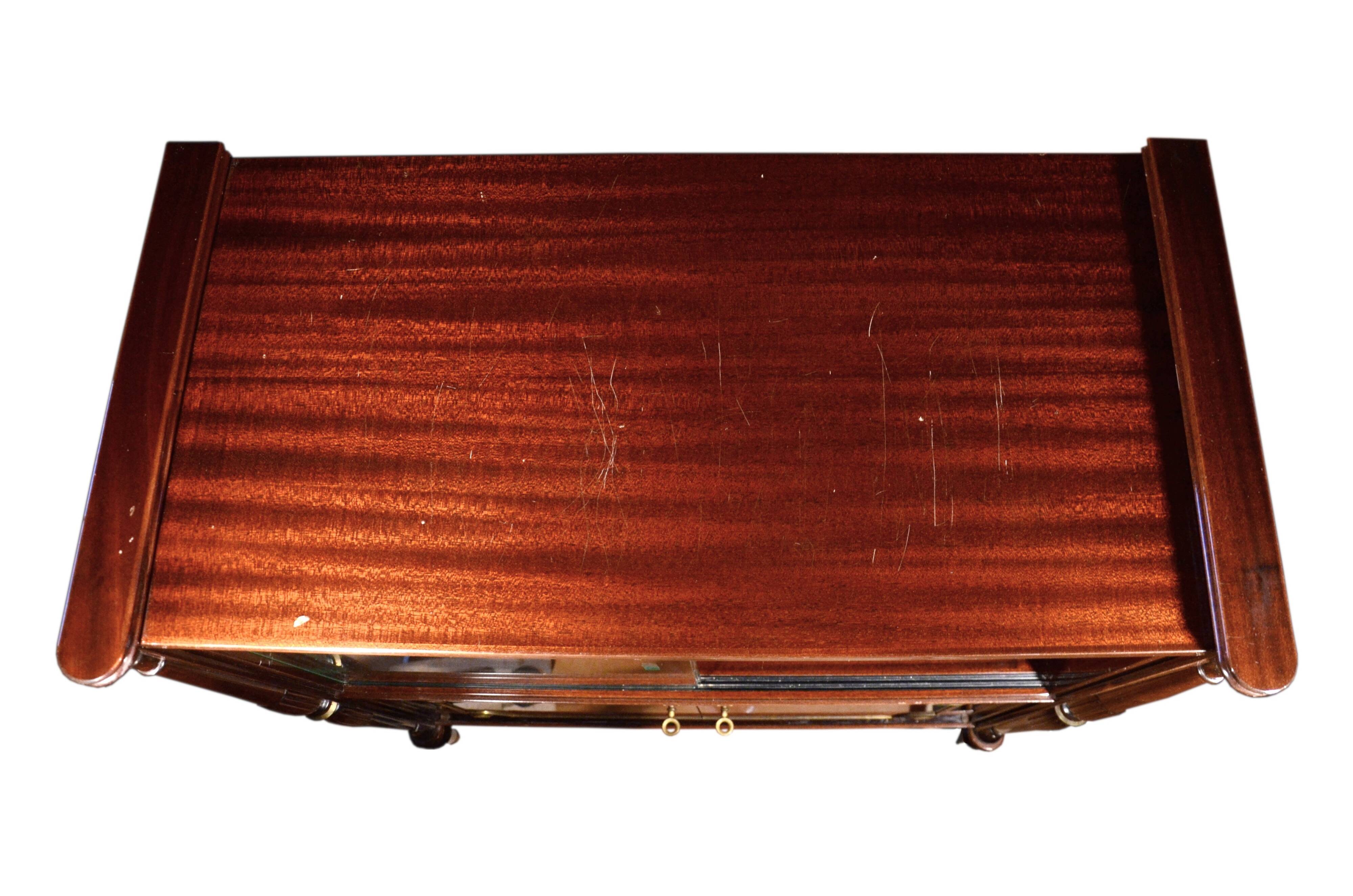 Display cabinet or bar cabinet in mahogany, 1970s