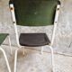 Set of vintage chairs stacking chairs green bakelite
