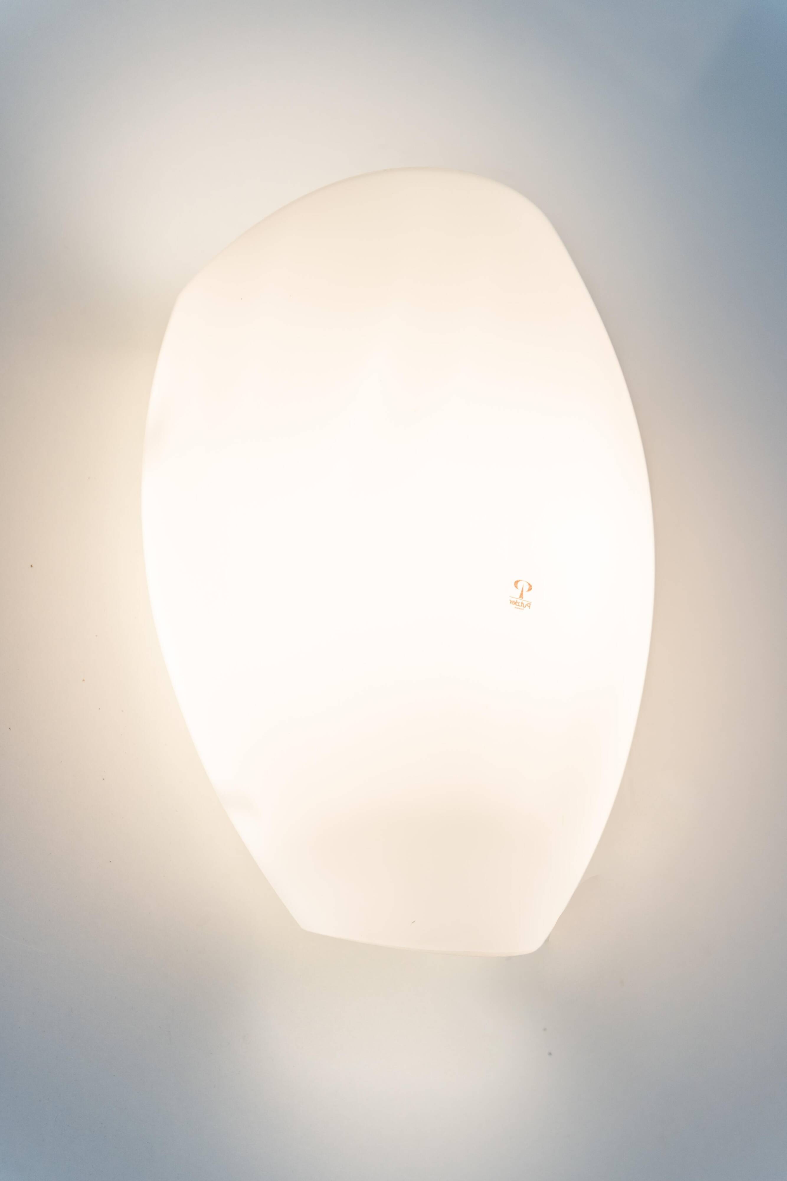 Pair of opaline glass wall sconces by Peill & Putzler, Germany