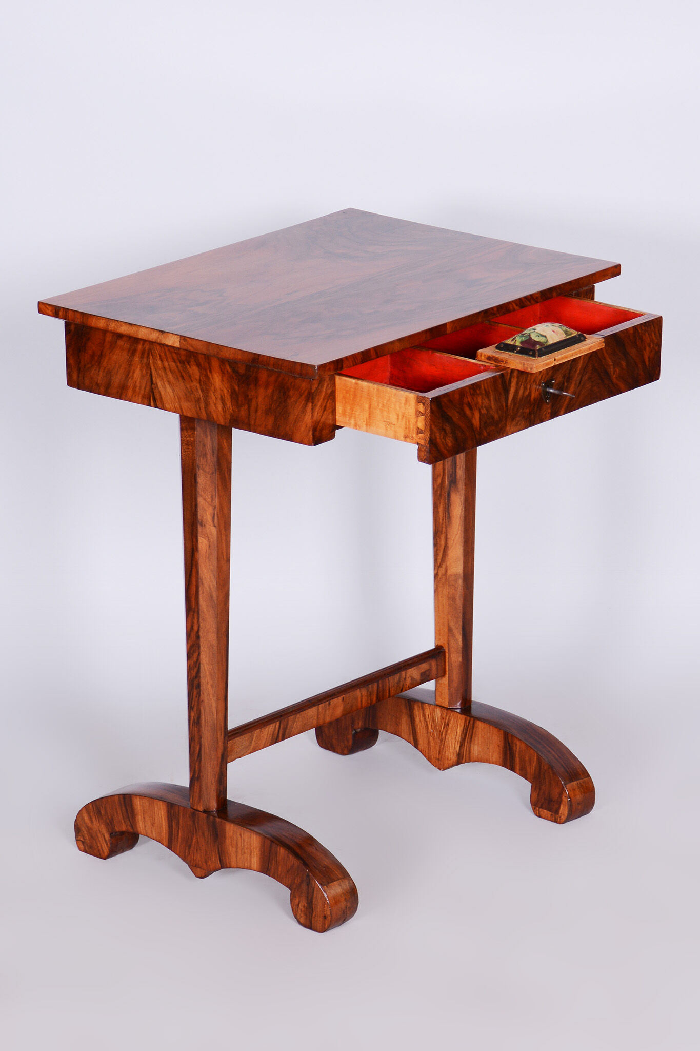 Biedermeier side table, restored, walnut, austria, 1820s