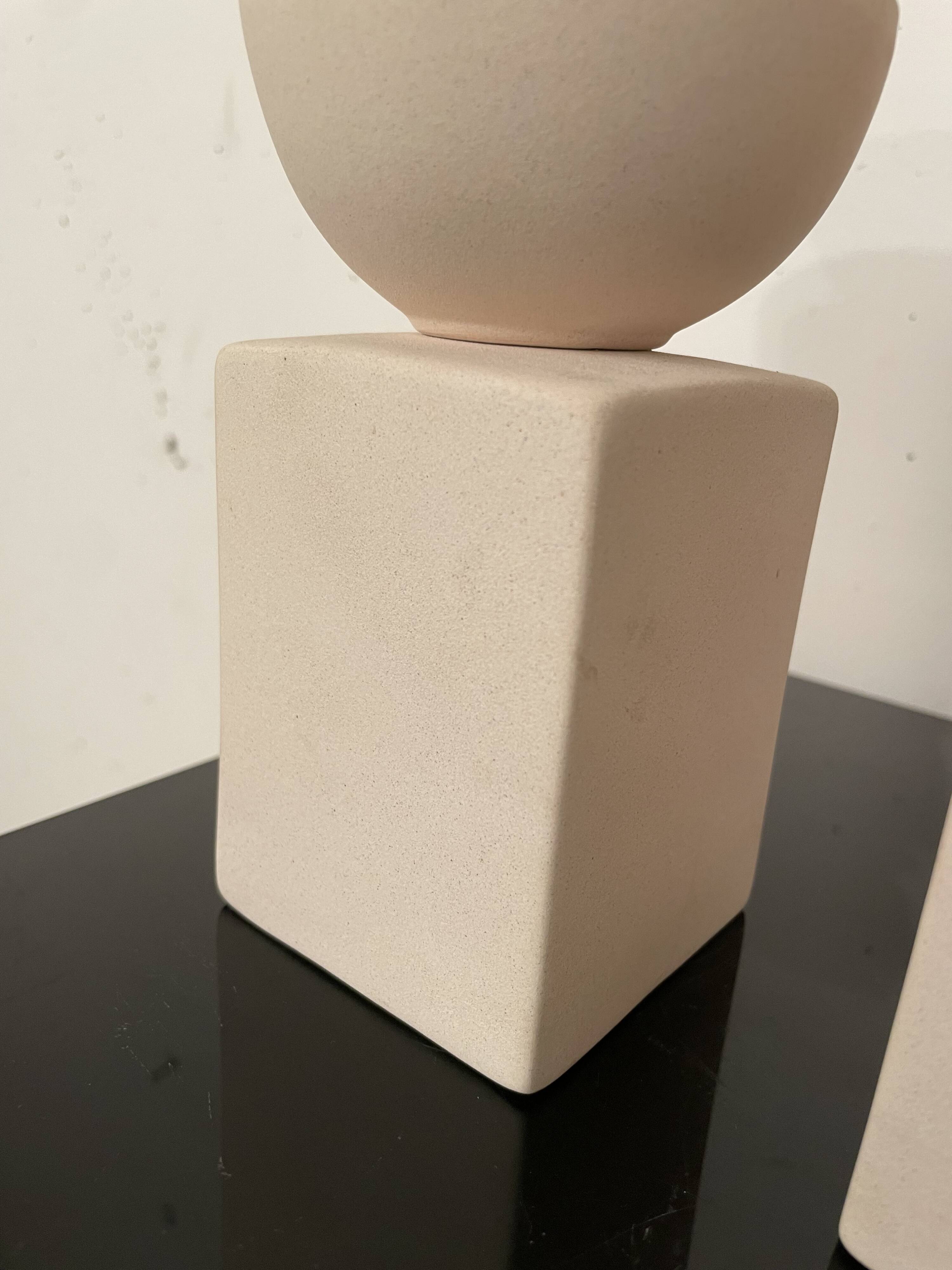 Pair of postmodern candlesticks 1980