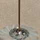 Copper and glass hanging lamp with his Ezan glass disc