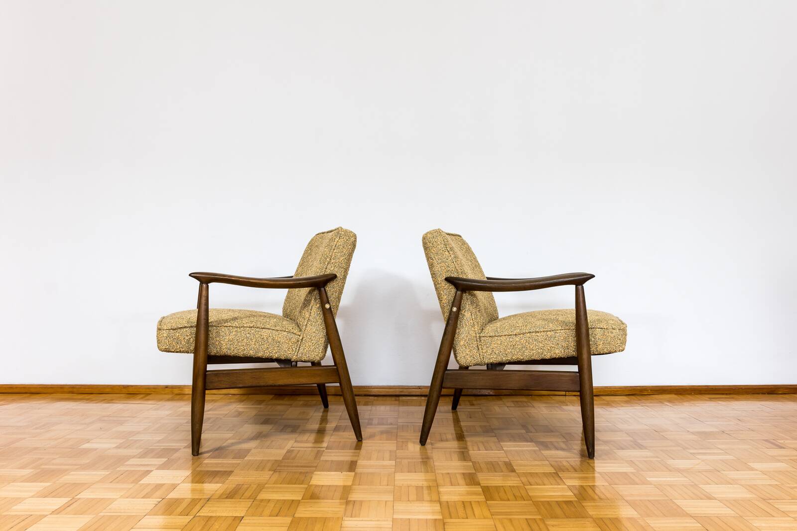 Kvadrat Customizable Pair Of Restored Mid Century Armchairs, 1960s
