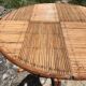 Table en rotin à rallonge circa 1960