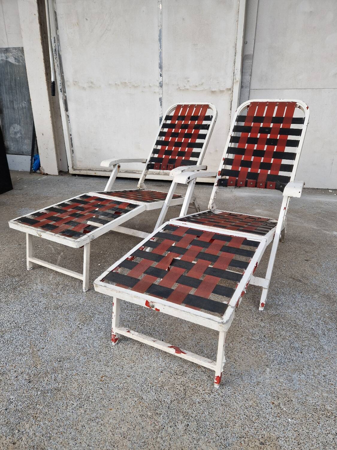 Two Deck Chairs From The Liner France