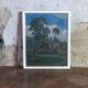 Original 1931 French landscape oil painting by M. Alba