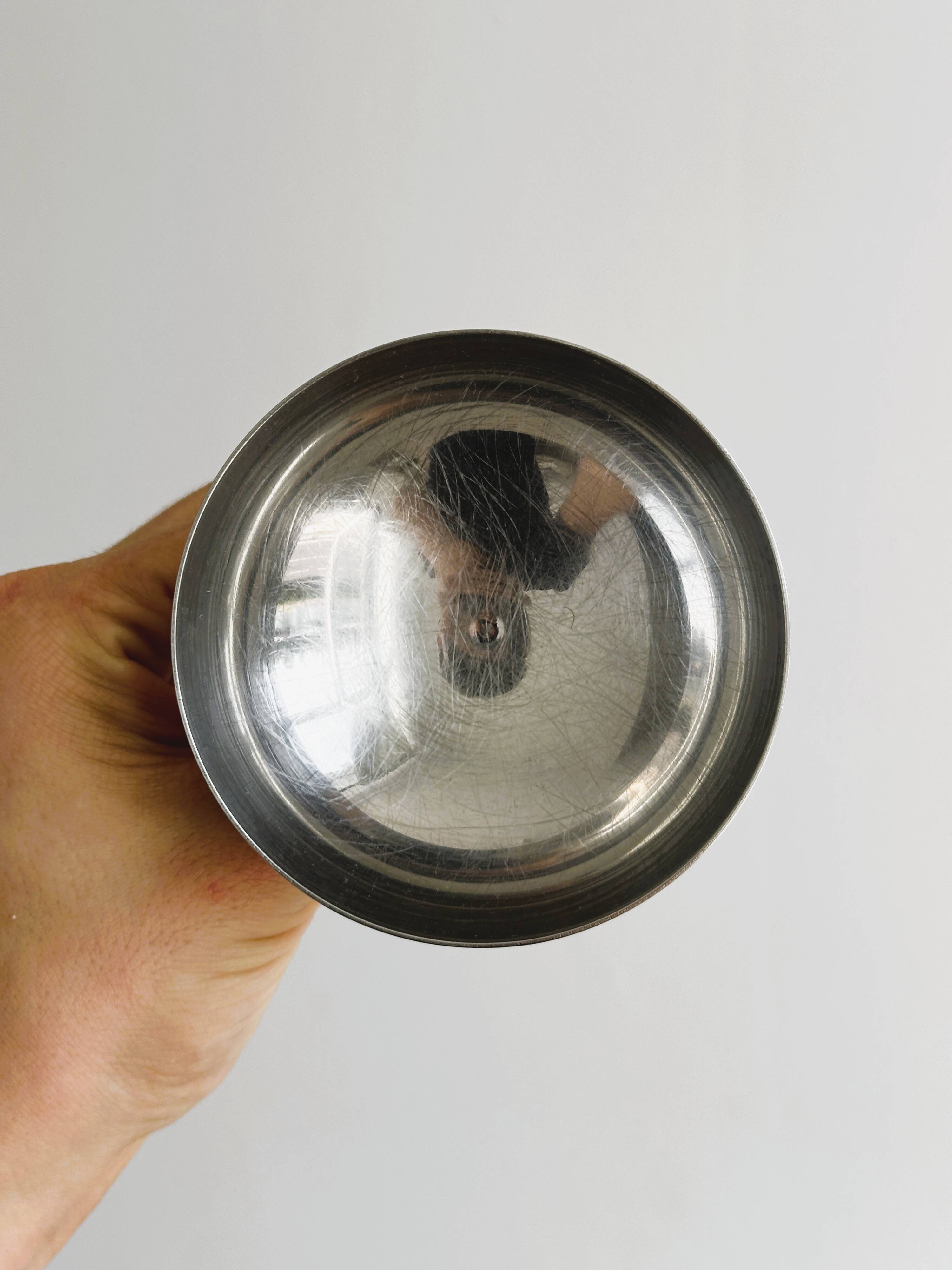 set of 6 vintage metal bowls