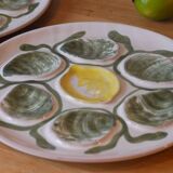 Assiettes à huîtres en faïence de Belon